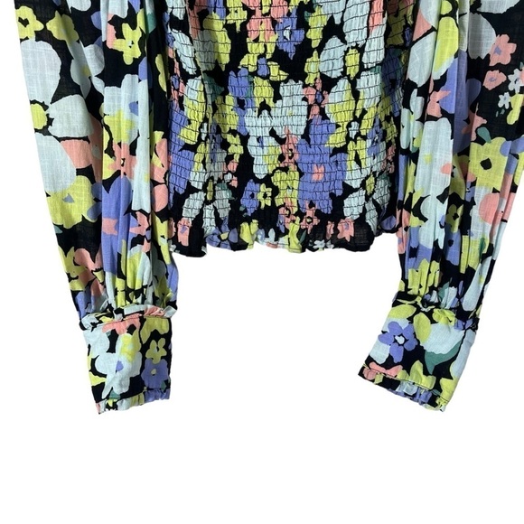 FREE PEOPLE Ariana Print Smocked Elastic Top OB1340366 - Picture 6 of 10